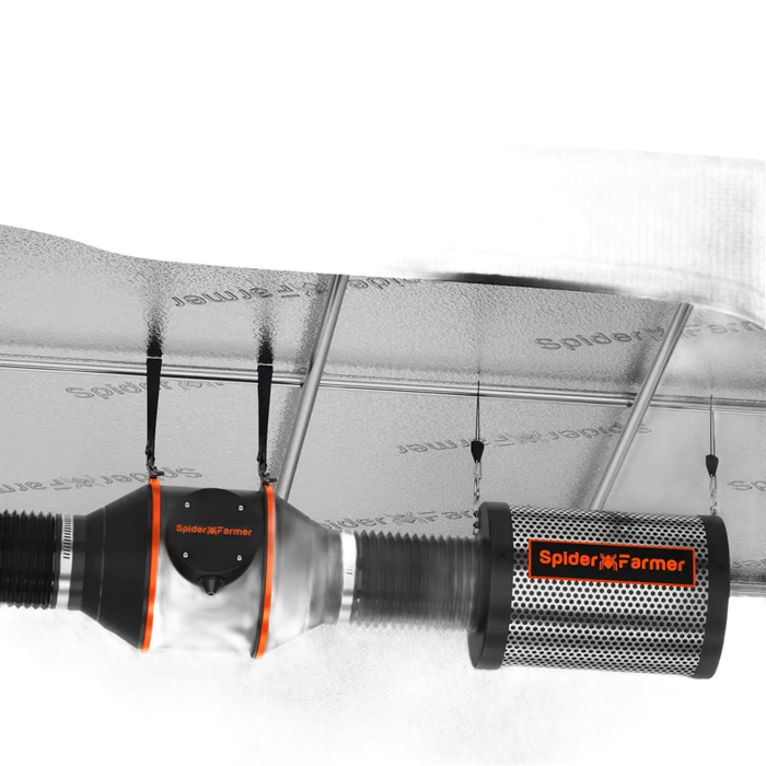 Hydroponisches Grow-Zelt-Belüftungssystem.