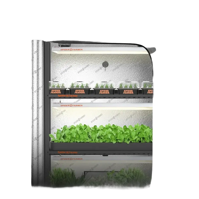 Anbauschrank mit Pflanzen für den Innenbereich.