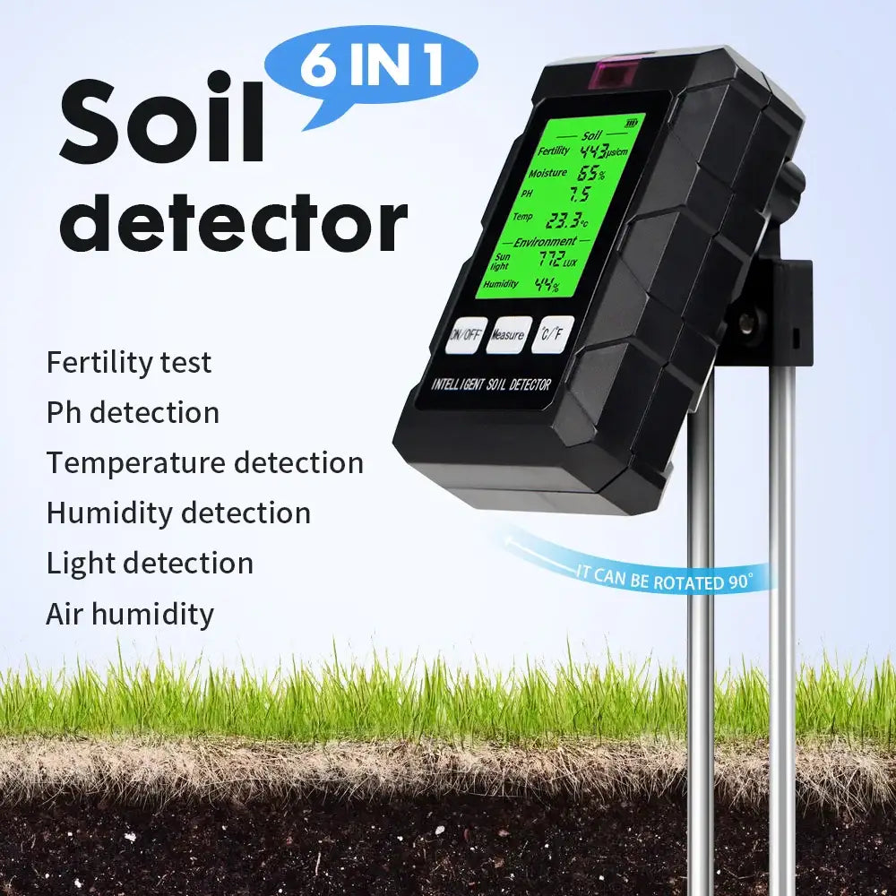 6-in-1-Bodendetektor mit Digitalanzeige.
