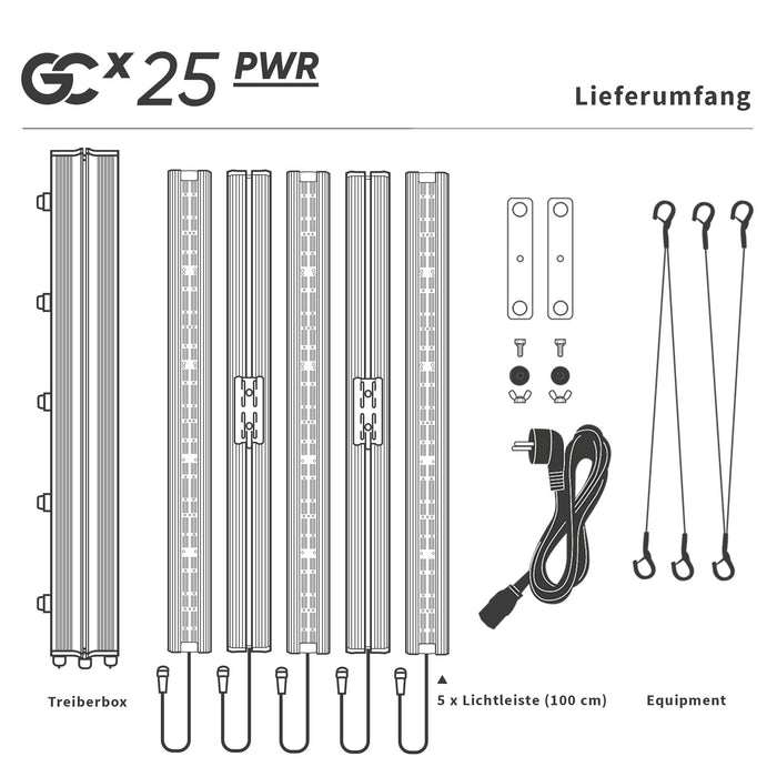 Greenception GCx-25 PWR 1000W LED-Pflanzenlampe – Maximale Leistung für Profis