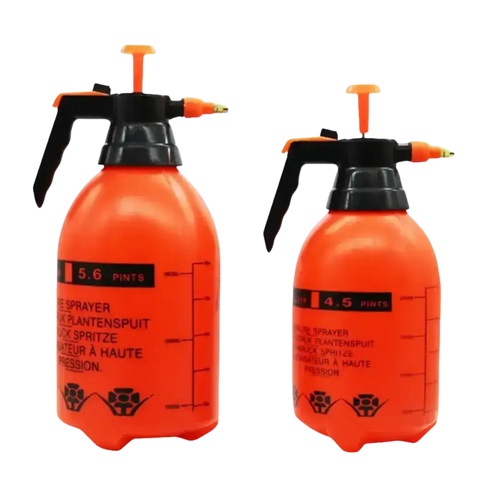 Handdrucksprüher 2L/3L verstellbar in Orange für effiziente Bewässerung von Pflanzen