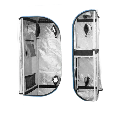 Premium Indoor-Grow-Zelt von GrowIt24 mit reflektierenden Wänden und Belüftungsöffnungen