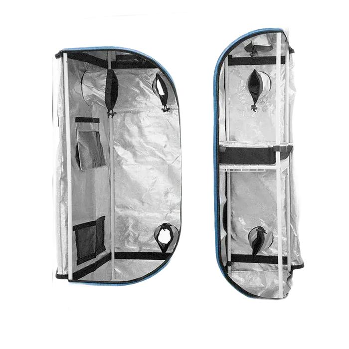 Premium Indoor-Grow-Zelt von GrowIt24 mit reflektierenden Wänden und Belüftungsöffnungen
