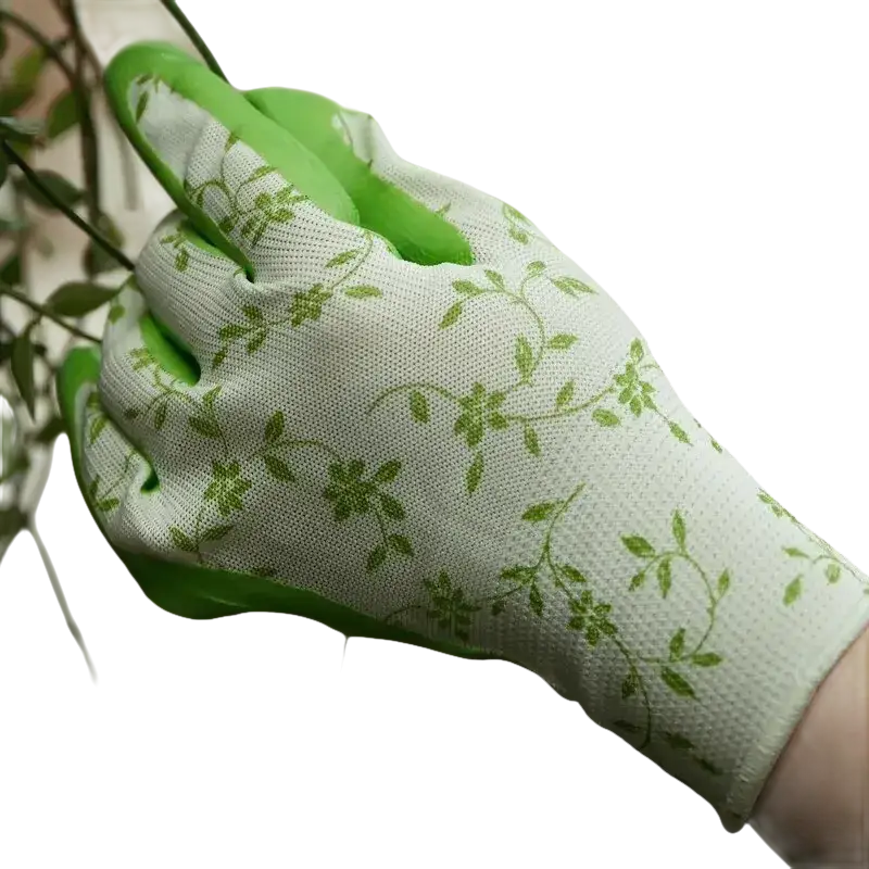 Floraler Gartenhandschuh.