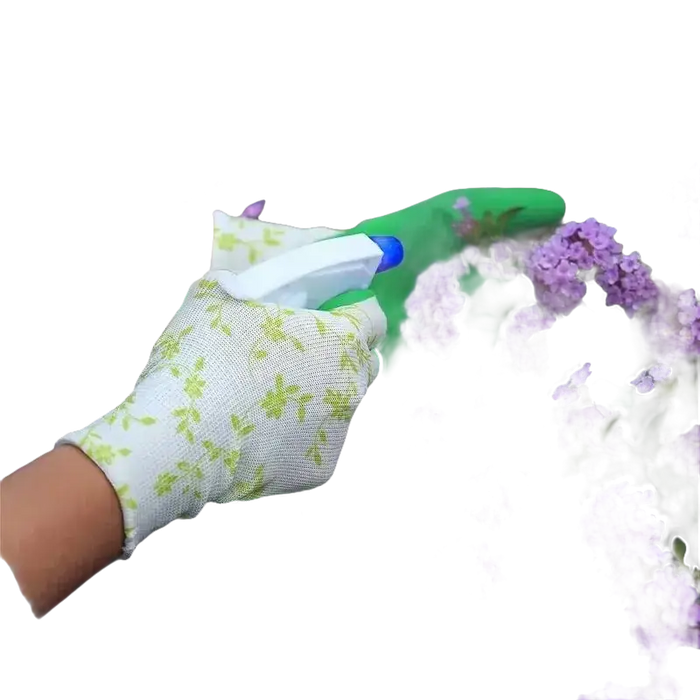 Sprühen violetter Blumen.