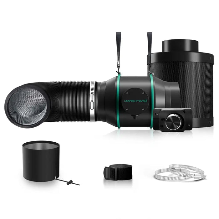 Schwarzes Belüftungssystem mit Kohlefilter.