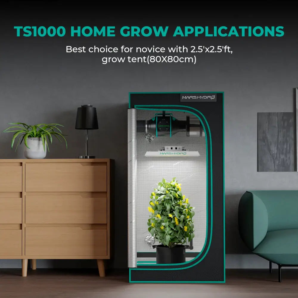Indoor-Growzelt mit Belüftungssystem.