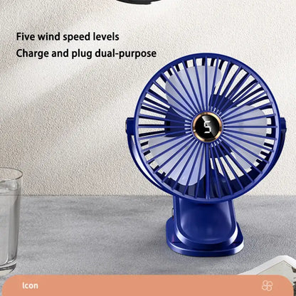 Blauer Aufsteckventilator.