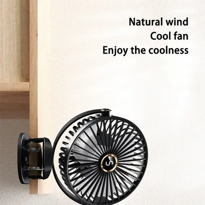 Schwarzer wandmontierter Ventilator.