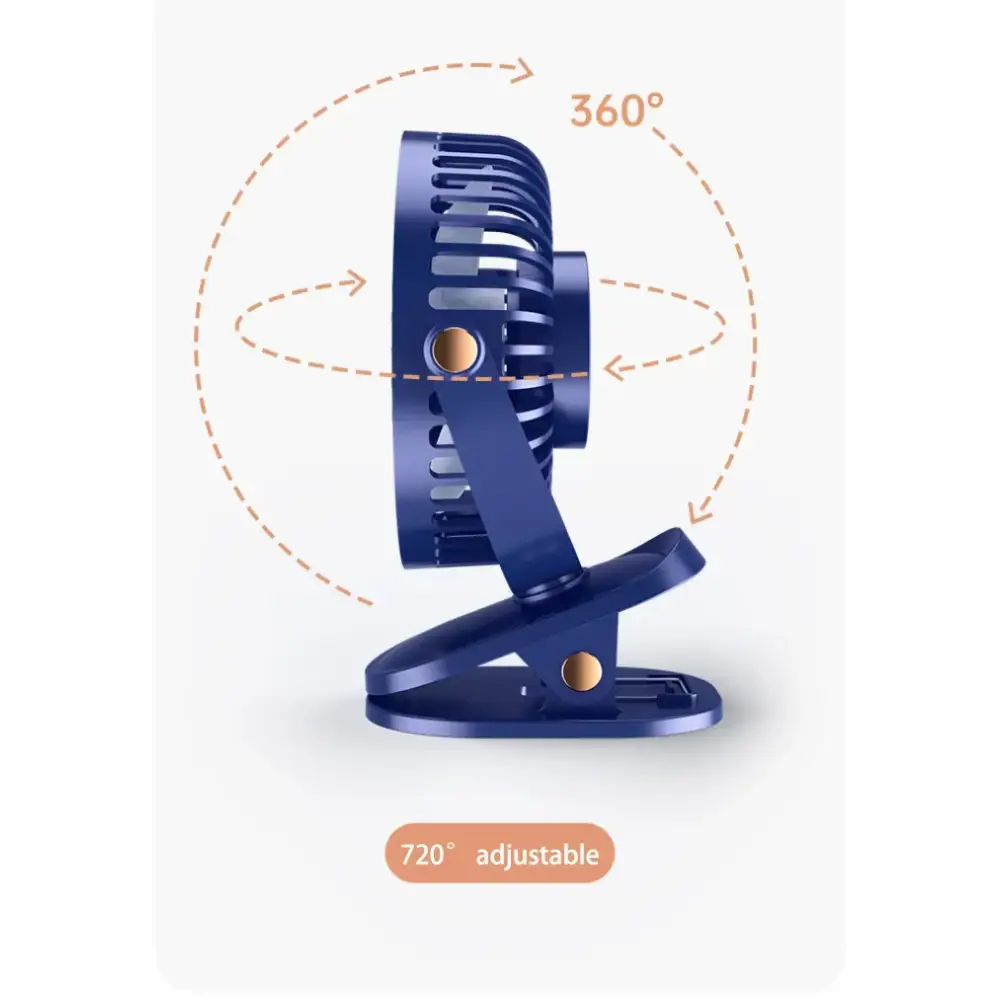 Blauer Aufsteckventilator.