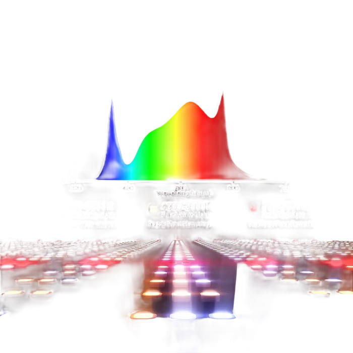 Vollspektrum-Wachstumslicht-Diagramm.