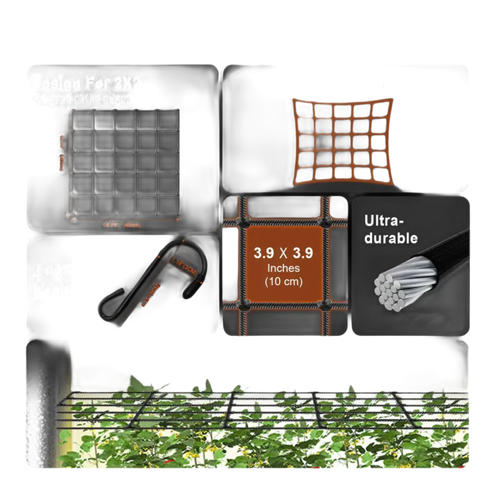 Spaliernetz mit elastischem Design und langlebiger Konstruktion.